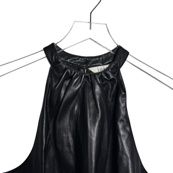 Joie Bonita Black Faux Leather Top Size Medium sleeveless - Picture 6 of 9
